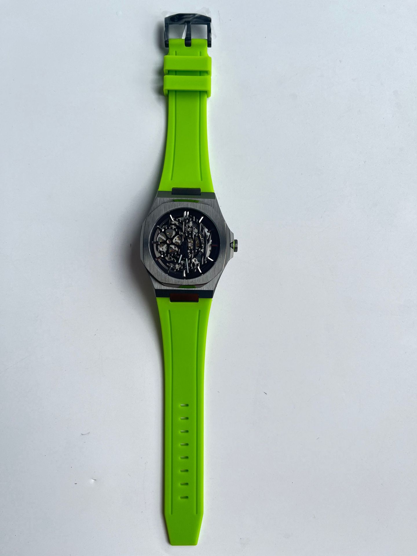 D1 reloj mecánico hueco con esqueleto de Milán reloj mecánico masculino impermeable reloj mecánico hueco de acero inoxidable