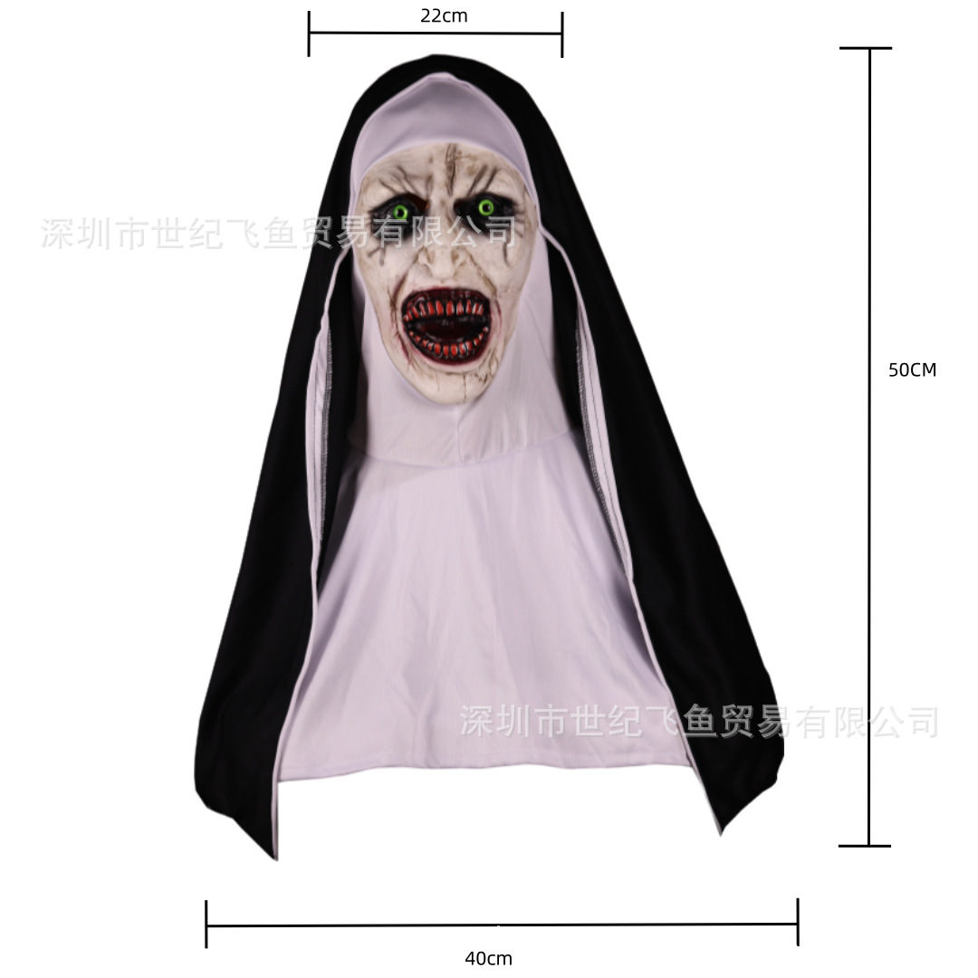 Conjuring 2 máscaras de monjas películas de terror toque de cabeza de terror de Halloween fabricación de props en stock nuevo transfronterizo