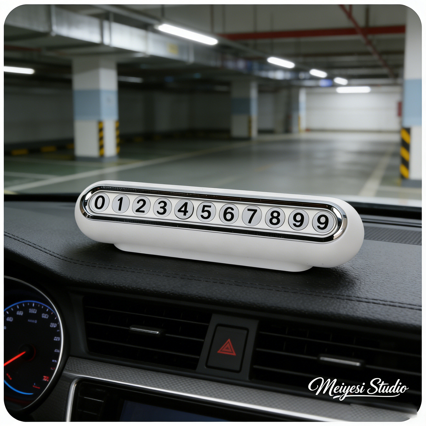 Placas de estacionamiento nuevas tarjetas telefónicas temporales en el automóvil de granos, decoración creativa de 2026 nuevas mujeres de alto nivel