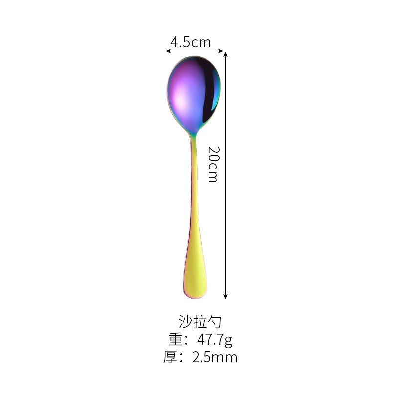 Amazon 1010 stainless steel tableware fantasy colored knife and fork tablet suit