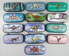 スイカ太郎3d夜光文房具ケース男の子小学生鉛筆ケース3層大容量恐竜eva子供ペンケース