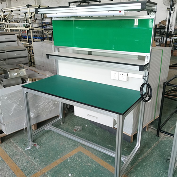 定 制铝型材工作台、电子厂装配用40*40铝型材工作台 设计安装