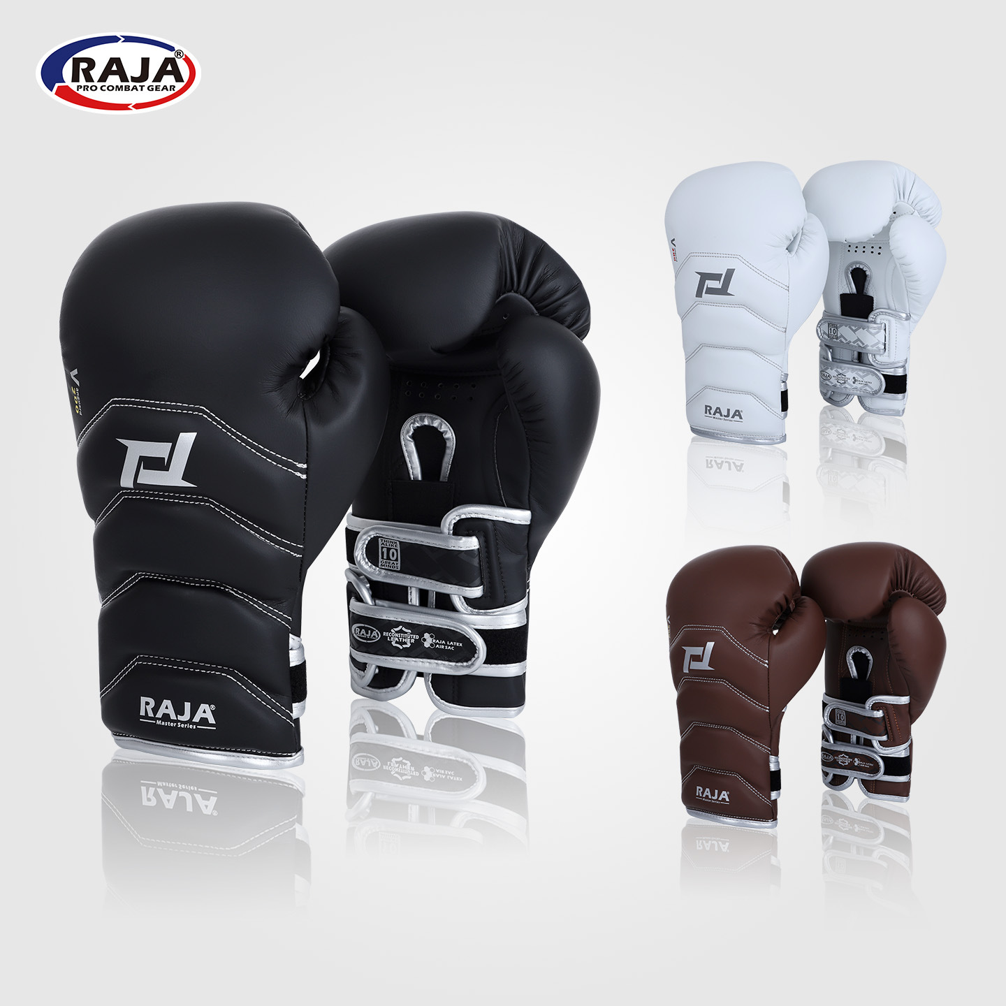 RAJA professional boxing gloves for adults, men and women, suitable for sparring and combat training, breathable and non-slip, V200 model