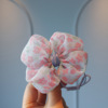 Children's elastic hair rope, ponytail with bow, hair accessory, no hair damage, flowered