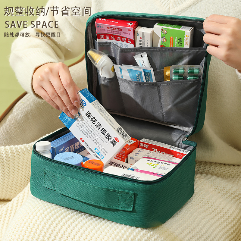 Travel Hygiene Emergency Supplies Repackaging Bag Health Bag Portable Home Medicine Cosmetics Bag Medical Supplies Medicine Box