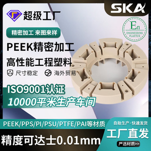 Polyetheretherketone Plastic Special-Shaped Processing Parts Self-Lubricating and Pressure-Resistant Industrial Transmission Chain Seal Ring Manufacturer