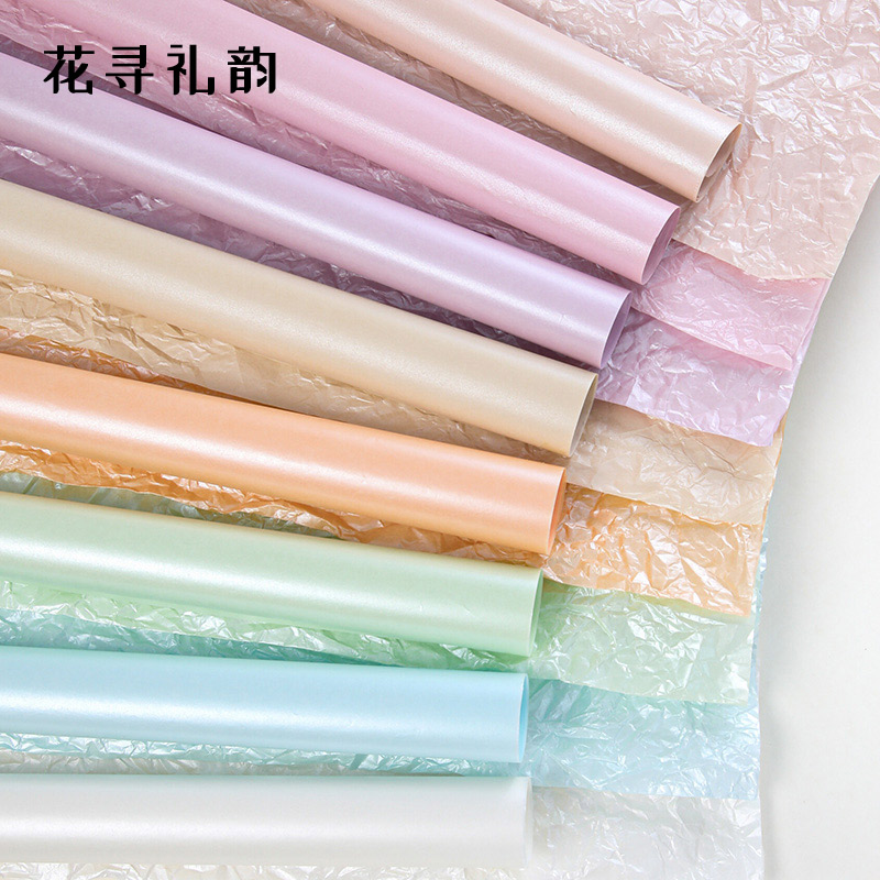 38 gramos de papel de pearl-gloss Sydney papel frotado a mano florista ramo de regalos de papel plegable papel de embalaje impermeable al por mayor