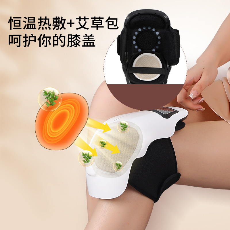 新型スマート膝マッサージ器灸温浴膝関節痛電動膝保護電気加熱膝保護マッサージ器|undefined