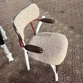 红色摩登复古2025新款实木餐椅现代简约家用餐厅椅子软包椅咖啡椅