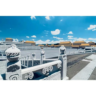 故宫风景小尺寸亮钻异形钻石画 国风DIY手工满钻装饰画厂家批发