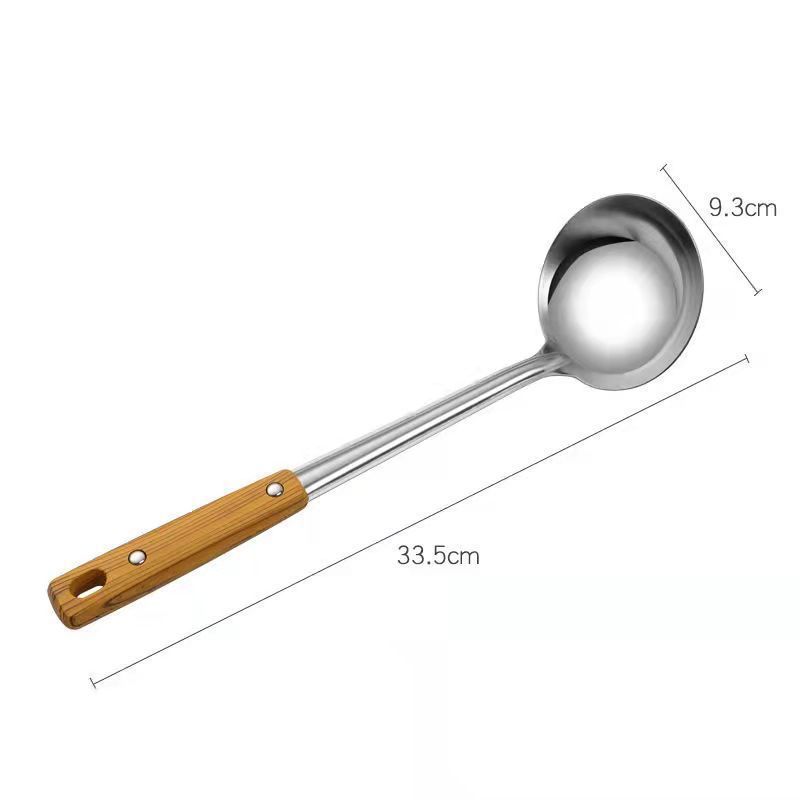 木目調ステンレス製キッチン用品セット、スパチュラ、フライパンスプーン、ザル、しゃもじ、調理器具、家庭用キッチン用品|undefined