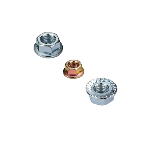 Hexagonal Flange Nut with Standard Serrated Locking Feature and Anti-Slip External Hexagonal Flange Nut