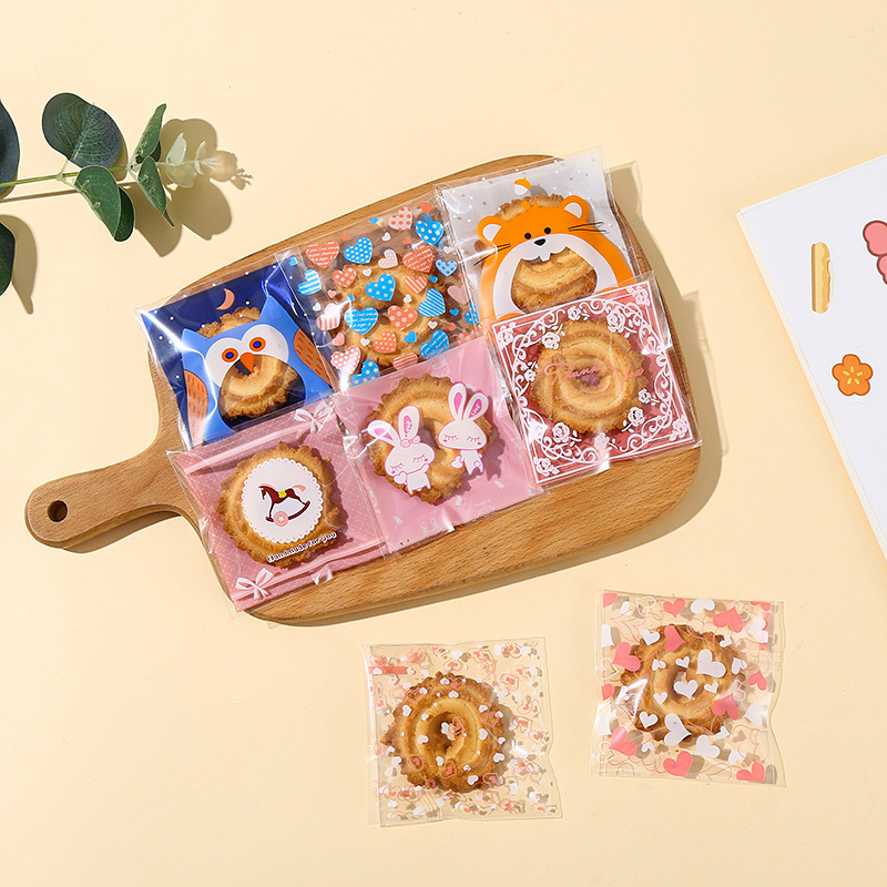 餅乾透明雪花酥牛軋糖自粘袋 烘焙曲奇奶棗自粘包裝批發