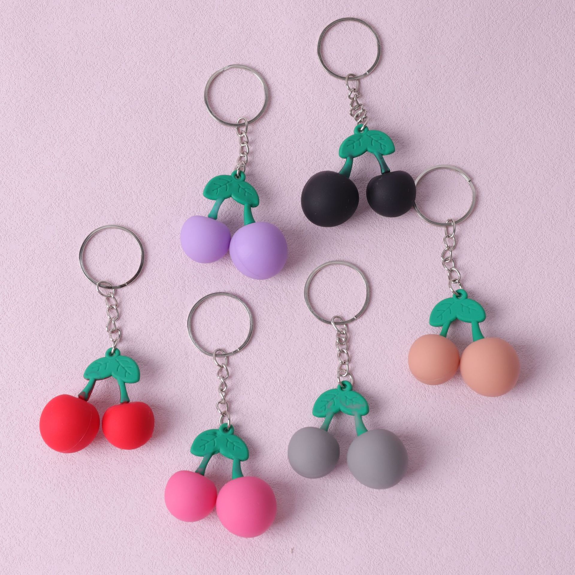 Frutas tridimensionales creativas bonitas transfronterizas llavero pequeño colgante accesorios de goma blanda muñeca Yiwu fábrica suministro directo