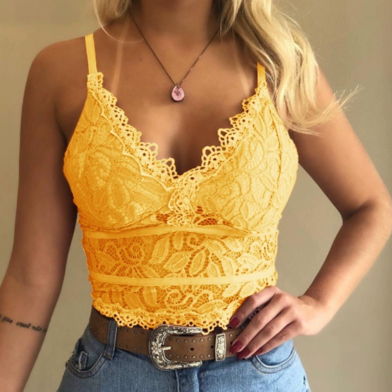 Sexy lace bra top, wireless bra, underwear, thin strap, backless