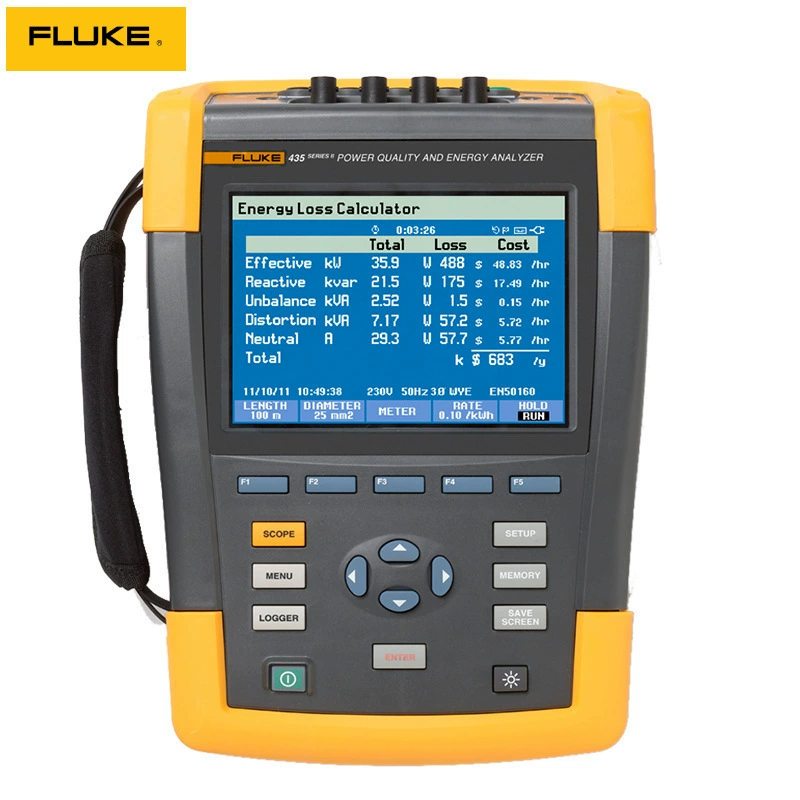 Fluke Fluke435-II трехфазный анализатор качества электроэнергии Fluke437-II счетчик электроэнергии