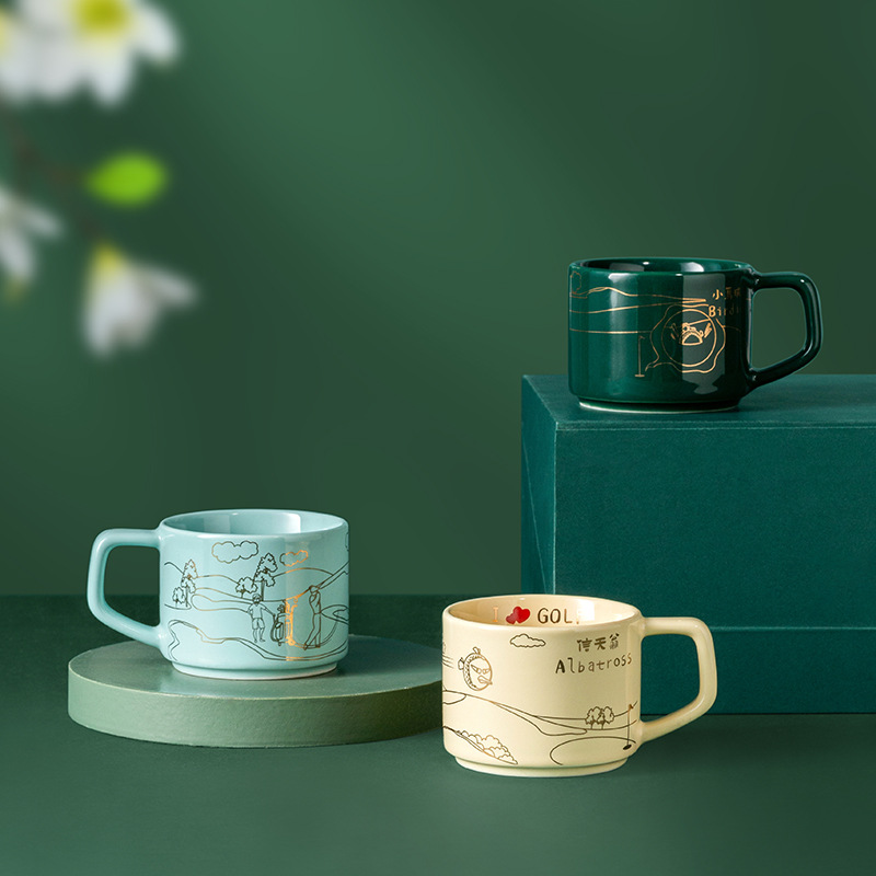 Tazas de café de cerámica personalizadas tazas de café de cerámica creativas tazas de café personalizadas logotipo personalizado regalo de mano personalizado