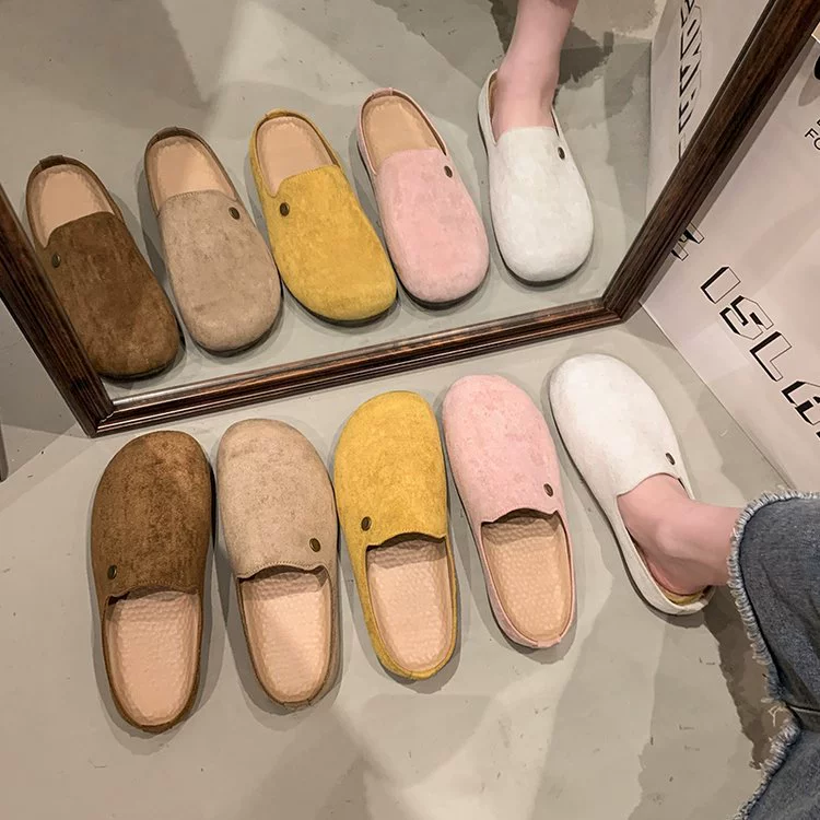 Баотоу полузахват женщина часы одна нога удар Birkenstock обувь ретро ленивые тапочки 2025 весна и осень новый единичный обувь