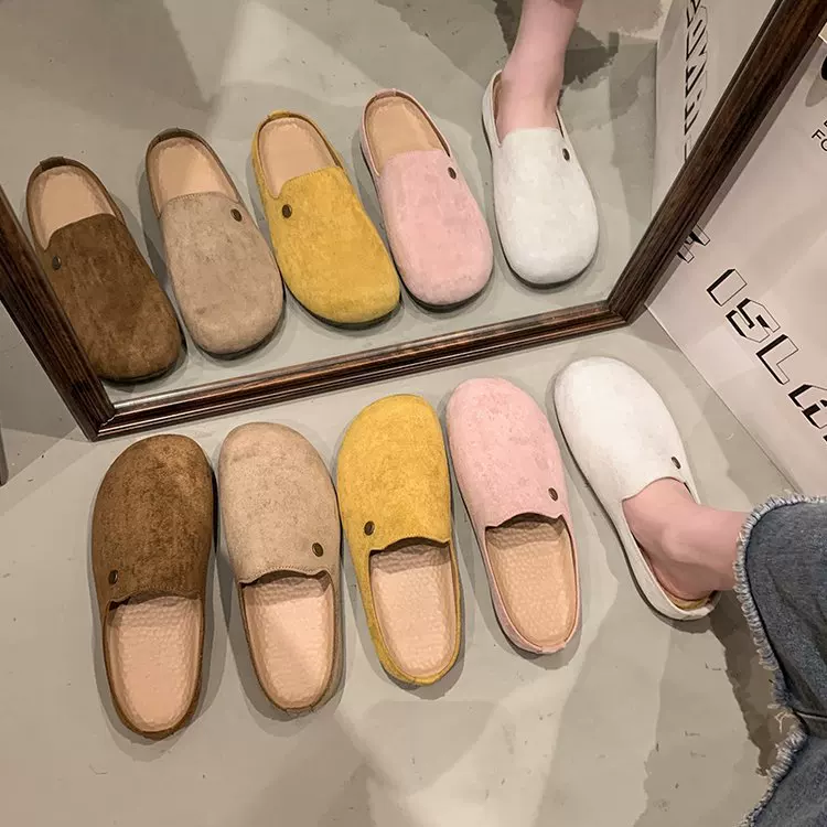 Баотоу полузахват женщина часы одна нога удар Birkenstock обувь ретро ленивые тапочки 2025 весна и осень новый единичный обувь