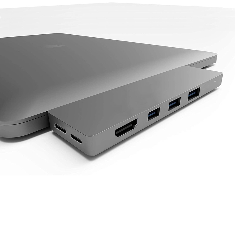 Dual type-c hub high speed hub macbook pro/air docking station eight in one usbc card reader