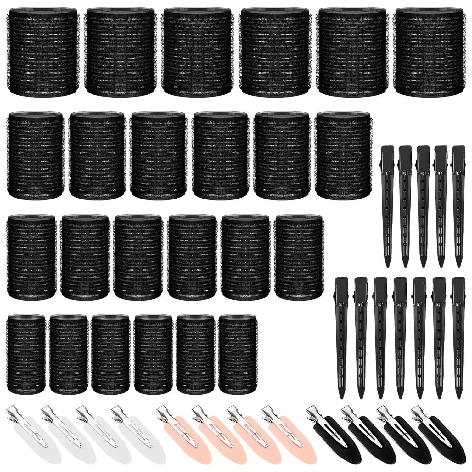 En stock suministro de Comercio Exterior Herramientas de peluquería multi-capa de plástico rizador de pelo rizador traje flequillos rizador de pelo