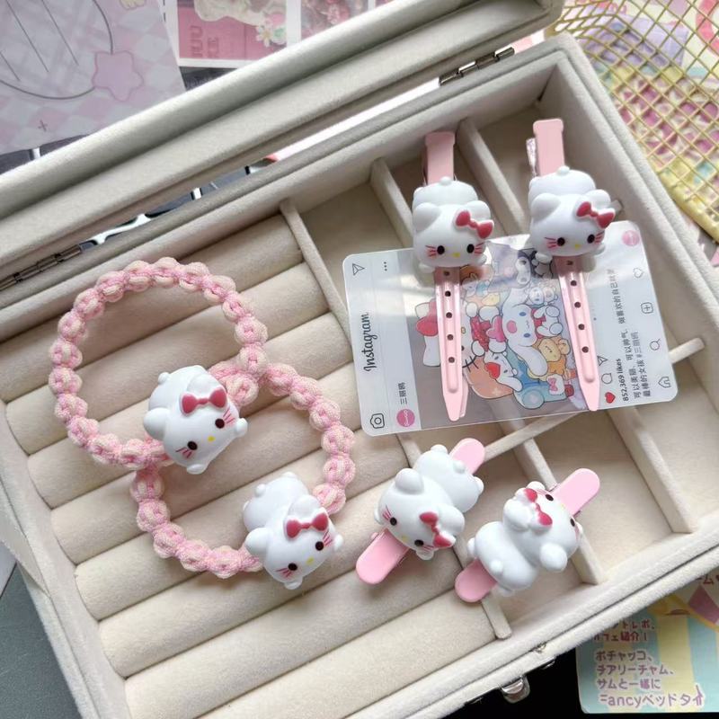 超かわいい猫ヘアピンヘアバンドインガールヘアピンヘアロープカラーカップルゴムバンド親友ヘアアクセサリー頭飾り|undefined