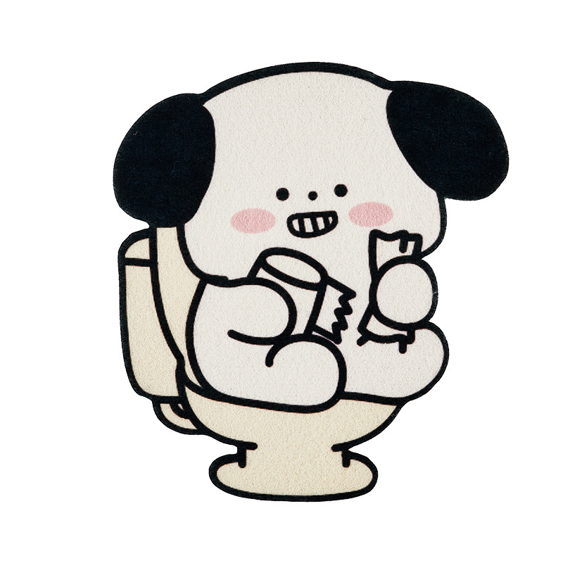 Cartoon perrito inodoro desodorante pegatinas inodoro fieltro pegatinas autoadhesivas para eliminar olor pegatinas decorativas perfumadas