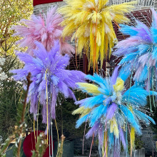 彩色仿真多叉大支芦苇创意开业花篮插枝喜庆婚礼节庆开业花束批发