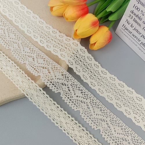 Cotton yarn lace trim DIY handicraft clothing fabric materials sofa hat bedding curtain fabric lace 