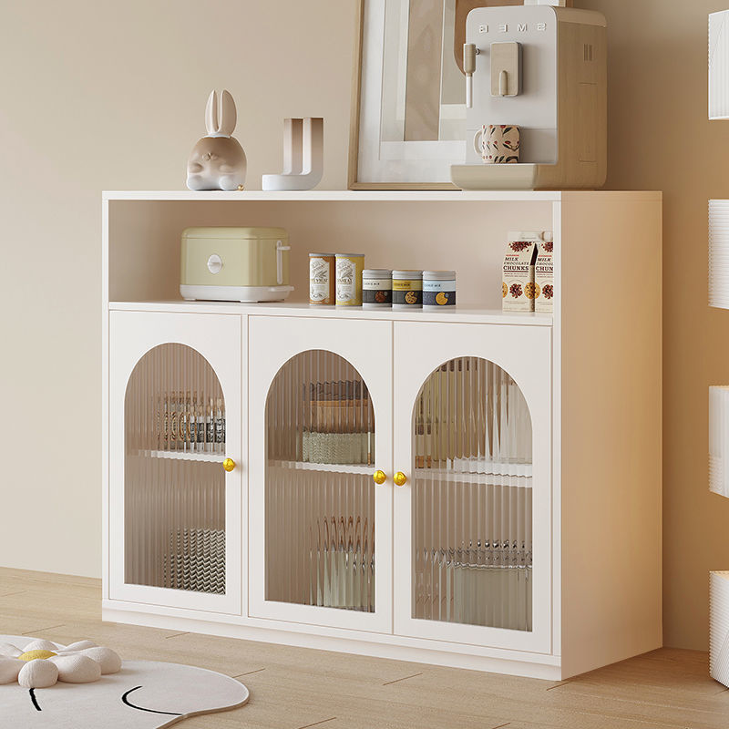 Solid Wood Sideboard Modern Simple Integrated Living Room Wall Storage Tea Cabinet Home Kitchen Side Cabinet Storage Storage