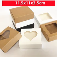 Оптовая продажа 11,5x11x3,5 cm крафт-бумага подарочная коробка праздничный подарок ювелирные изделия упаковка коробка самолета