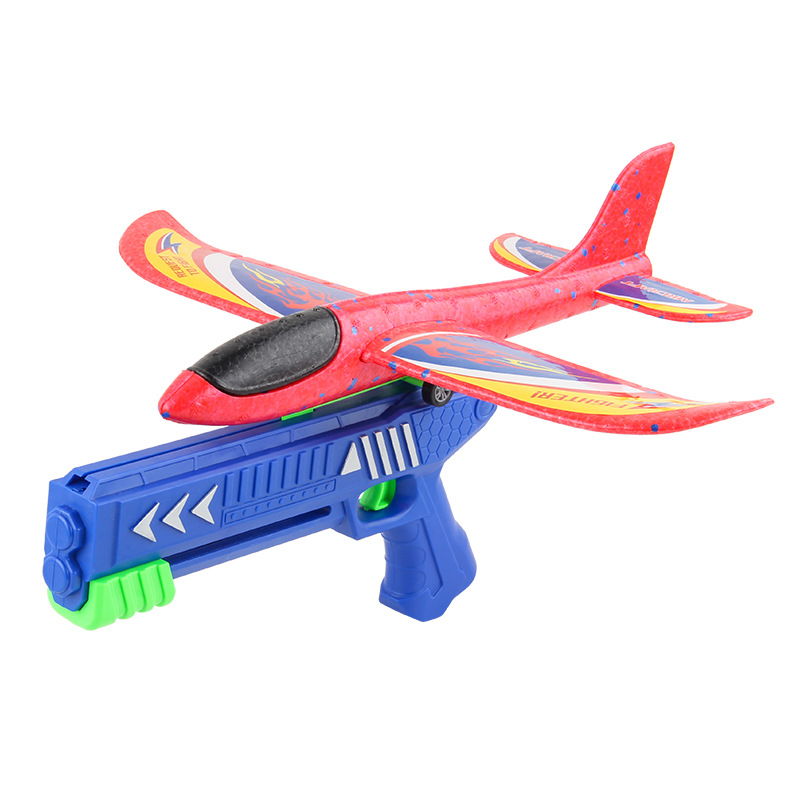Juguetes de ocio para niños Catapulta de espuma Pistola de aviones Lanzamiento de un clic Lanzamiento de espuma EPP Juguetes deportivos para interiores y exteriores
