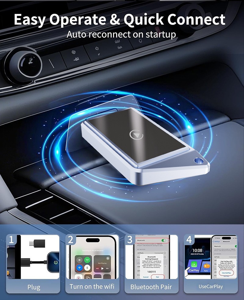 Wireless Carplay Box, a Cross-Border Hit, Smart Car-Machine Interconnection Carplay, Manufacturer Supplies Specifically for Apple