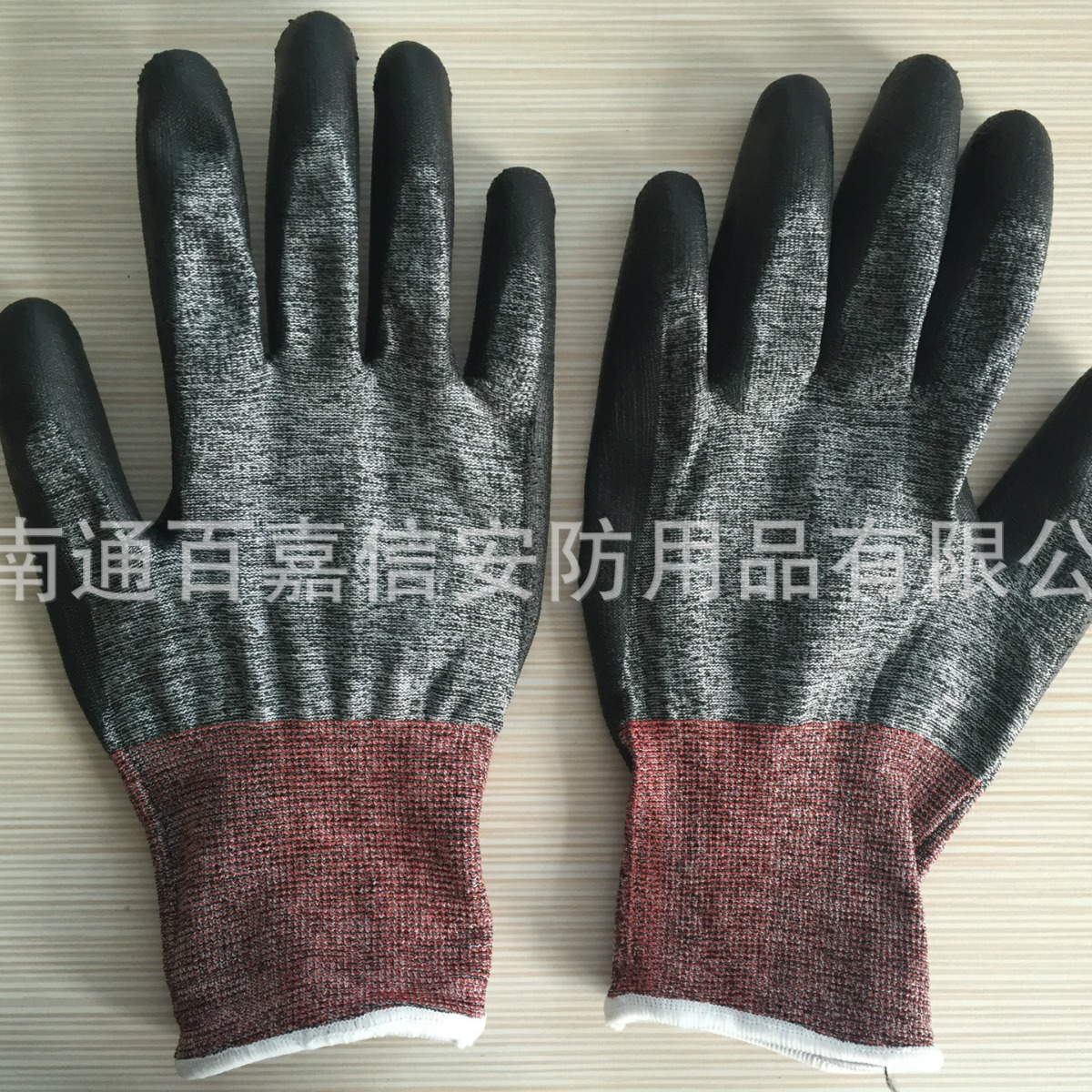 15针尼龙掌浸PU防切割浸胶手套花园切割手套