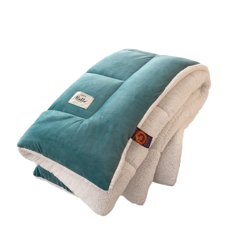 Edredón de invierno grueso de felpa de cordero para Amazon transfronterizo, núcleo de felpa, para estudiantes, para todas las estaciones, regalo, edredón espacial. image 1