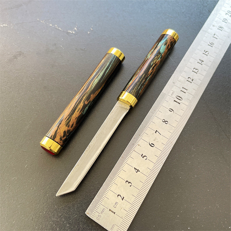 大马士革神笔小刀锋利高硬度小刀随身便携刀具水果迷你户外小刀