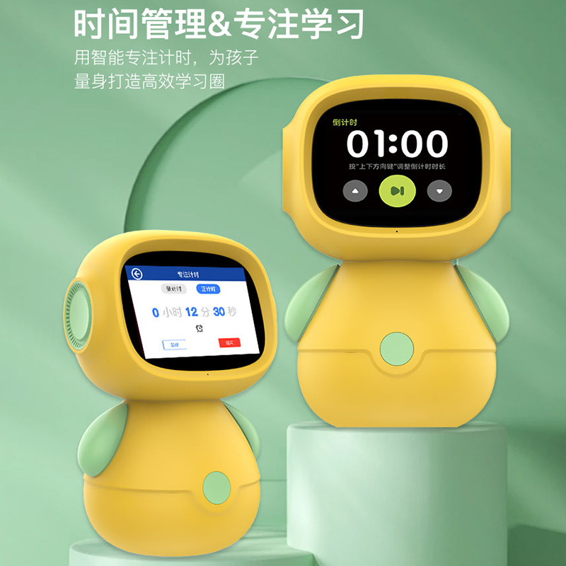 3.5inch 大画面 AI インテリジェントロボットタッチスクリーン子供啓発パズル学習早期教育目覚まし時計音声対話|undefined