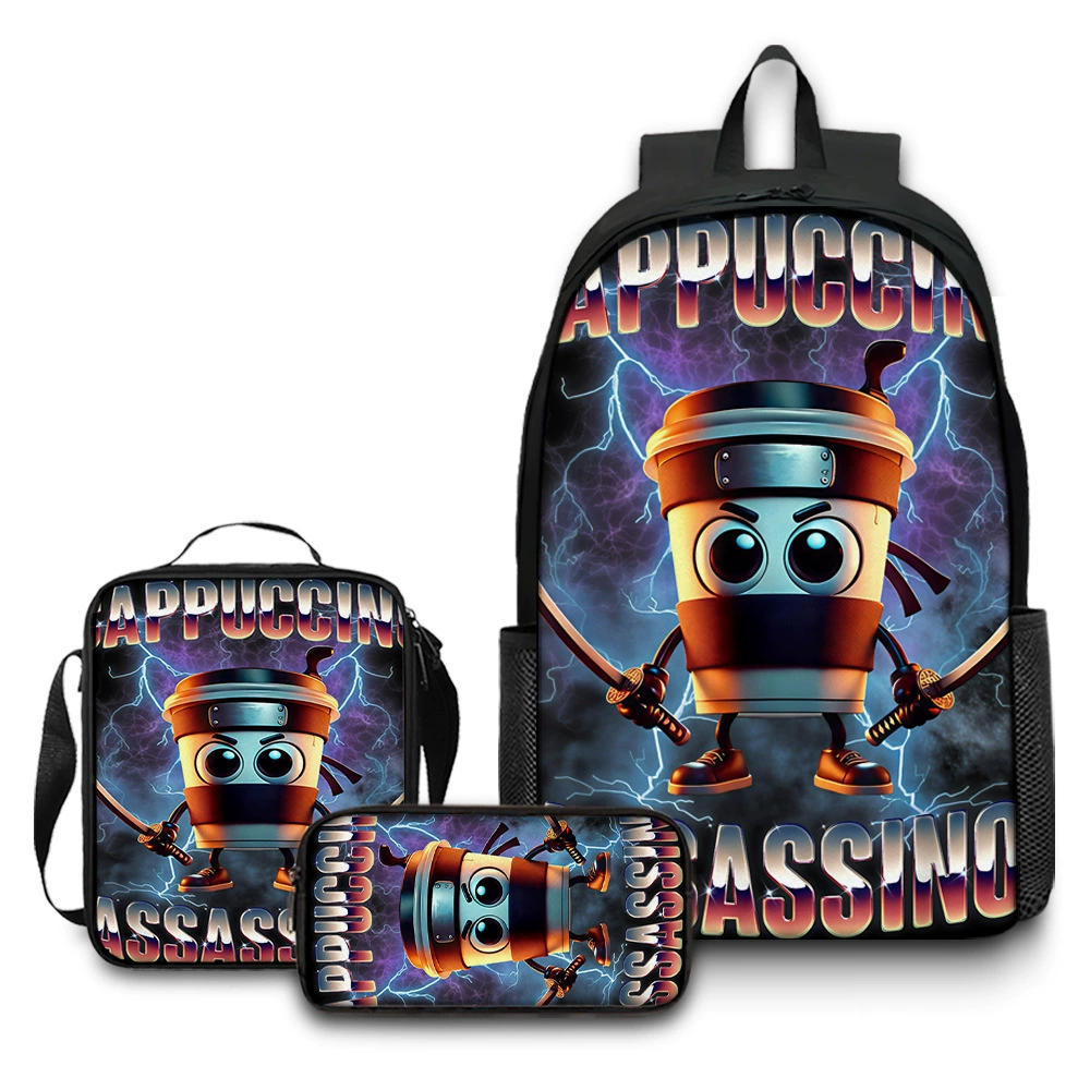 (Cross-border trading), children's backpack, capacious set, 3 piece set