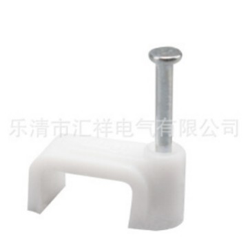 4-14MM方形钢钉线卡  电线卡 扁形钢钉电线 电缆固定夹 线夹线扣