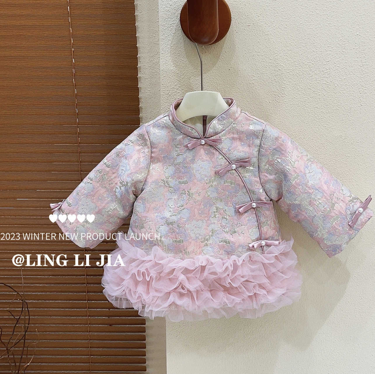 Niñas otoño y invierno nuevo cheongsam chino, vestido de mujer Tang, vestido de bambú chino de algodón extranjero, vestido de niña, pastel de malla cheongsam, falda de moda