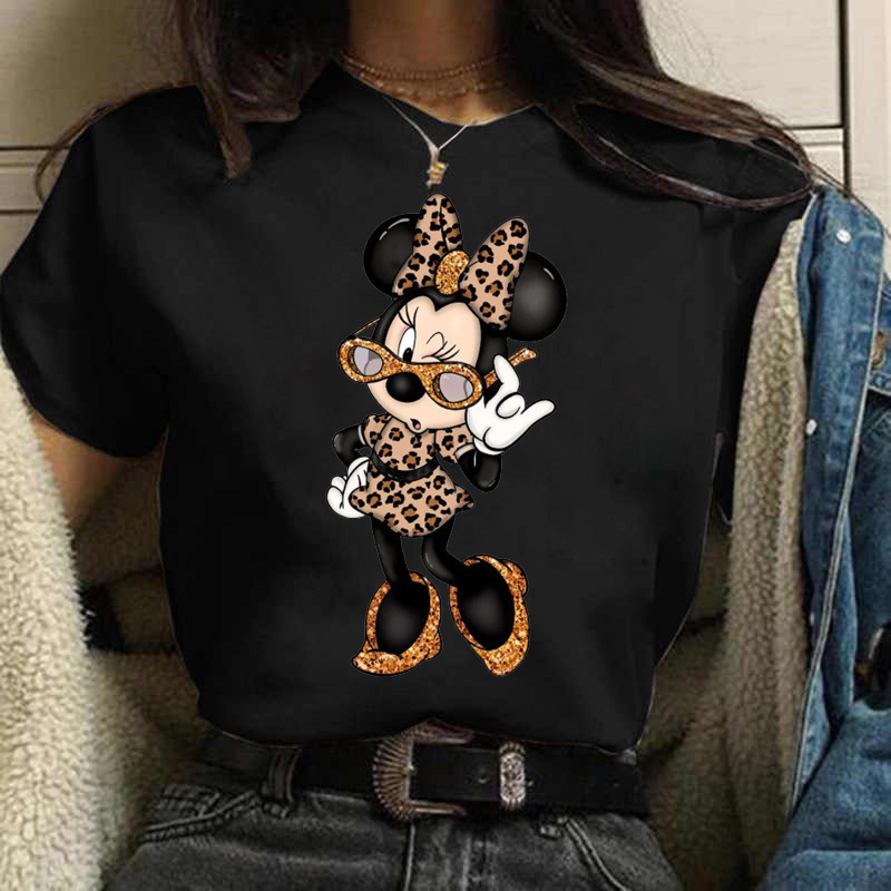 European and American Cross-Border Spring and Summer New Casual Cartoon Minnie Women's Short-Sleeved Round Neck Pullover T-Shirt European and American Cross-Border Spring and Summer New Casual Cartoon Minnie Women's Short-Sleeved Round Neck Pullover T-Shirt