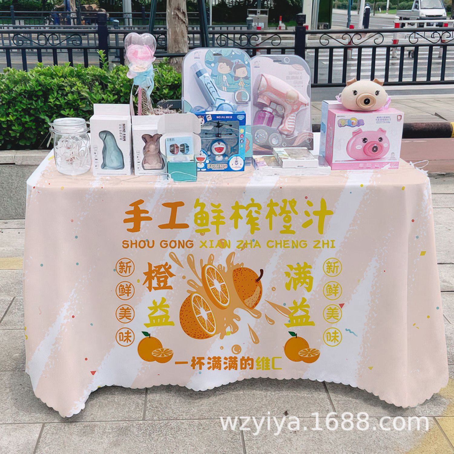 Mantel de jugo recién exprimido