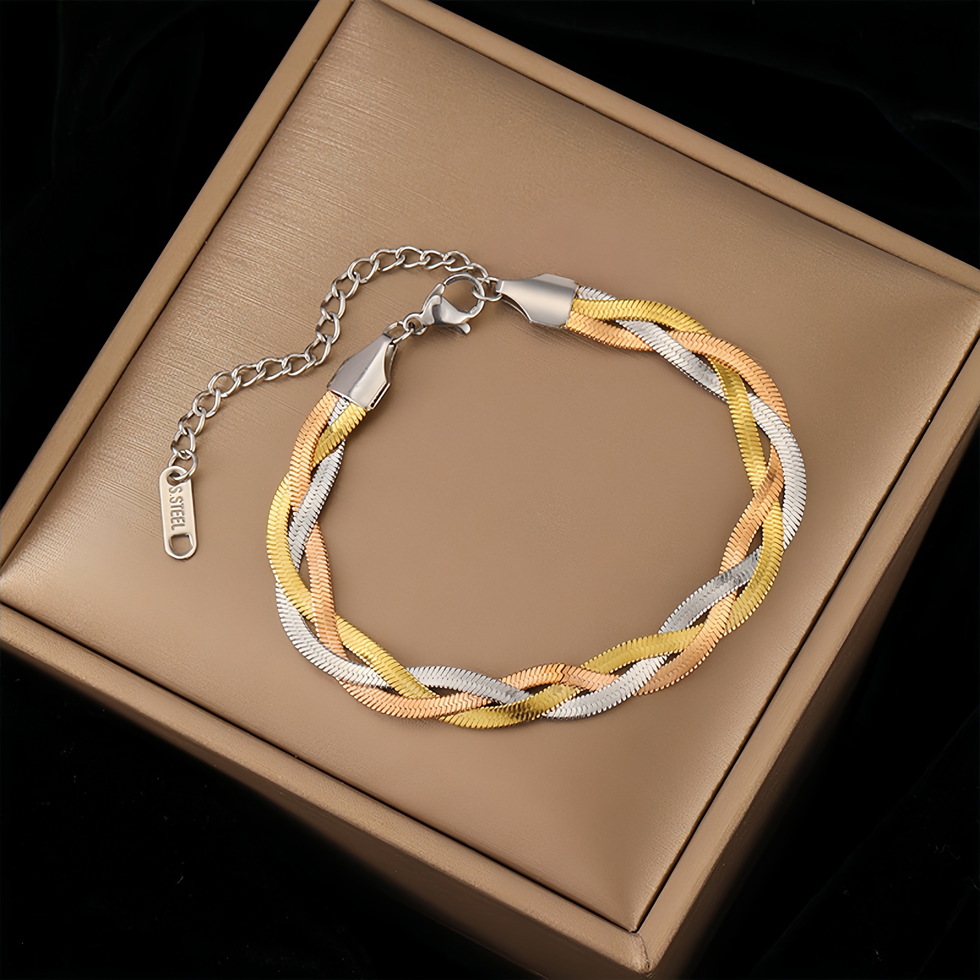 Fashionable design woven necklace stainless steel handmade