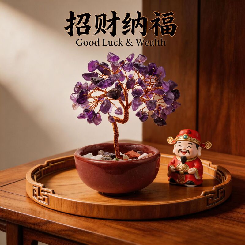 Purple Amethyst Fortune Tree Ornament, Money-Attracting Tree, Birthday Gift for Girls and Boys, Gift for Best Friend, Unique and High-End Feel, Graduation Gift Purple Amethyst Fortune Tree Ornament, Money-Attracting Tree, Birthday Gift for Girls and Boys, Gift for Best Friend, Unique and High-End Feel, Graduation Gift