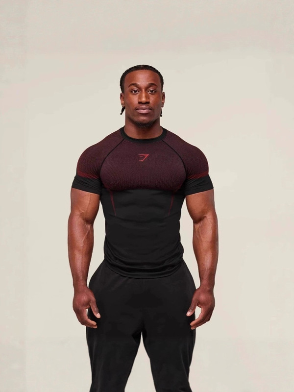GYMSHARK フィットネストップスメンズカジュアルランニング速乾通気性タイツ半袖 Tシャツメンズマッスルシャーク|undefined