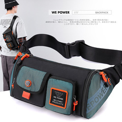 New Men's Casual Functional Waterproof Chest Bag Trendy Fashion Single-Shoulder Bag Crossbody Bag Large Capacity Commuter Bag
