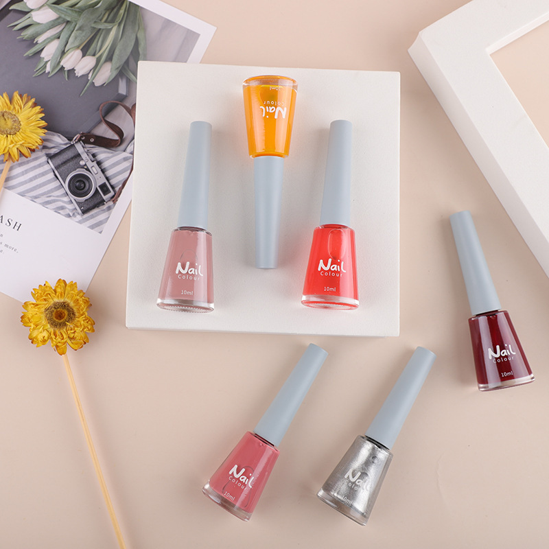 Oily non-peeling long-lasting nail polish baking-free quick-drying non-fading nude transparent nail polish wholesale