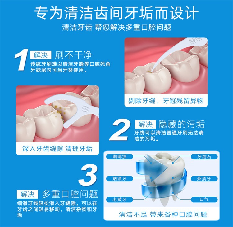 Little Deer Mother Dental Floss, disposable individual packaging, ultra-fine dental floss picks, toothpicks, dental floss box bags, wholesale pic 22