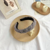 Demi-season knitted non-slip headband with pigtail, retro hair accessory, South Korea, french style, wholesale