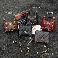 小香风菱格链条包流浪包女百搭小众中古腋下包单肩斜挎包小托特包